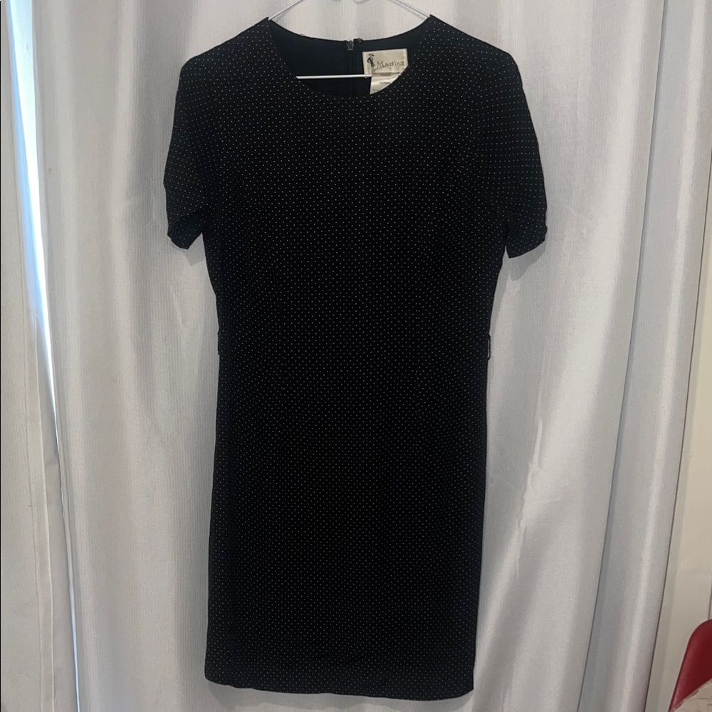 Black Polka Dot Mini Dress